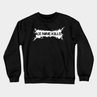 White Distressed Ice Nine Kill Crewneck Sweatshirt Official Ice Nine Kills Merch