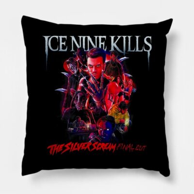 The Silver Scream Throw Pillow Official Ice Nine Kills Merch