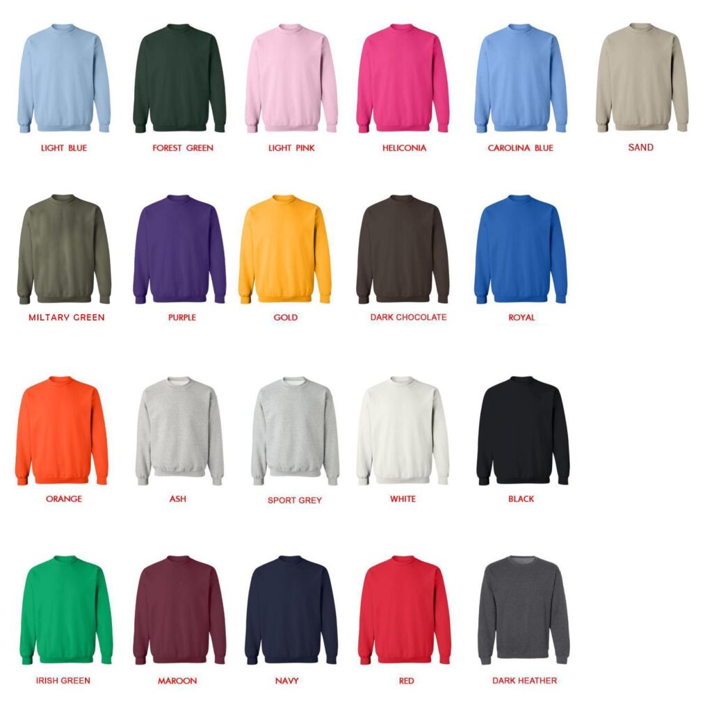 sweatshirt color chart - Ice Nine Kills Store