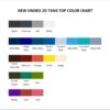 tank top color chart - Ice Nine Kills Store